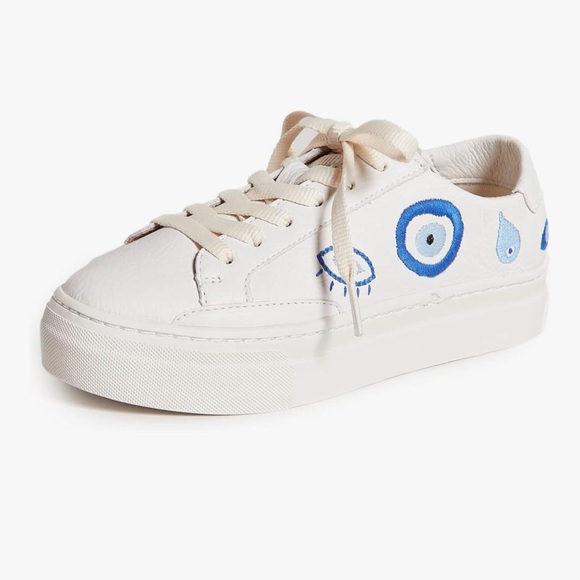 Soludos Evil Eye Ibiza Sneaker White - Picture 7 of 9